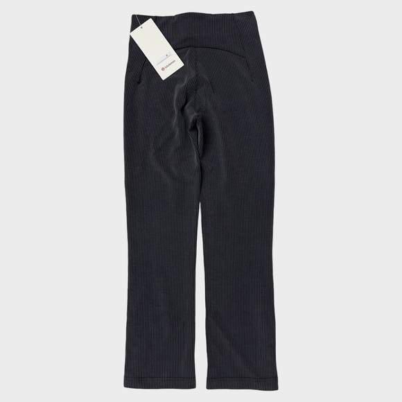 Lululemon Ribbed Softstreme Zip Leg High-Rise Crop Pant 25” - Black, Size 2 - Picture 7 of 9